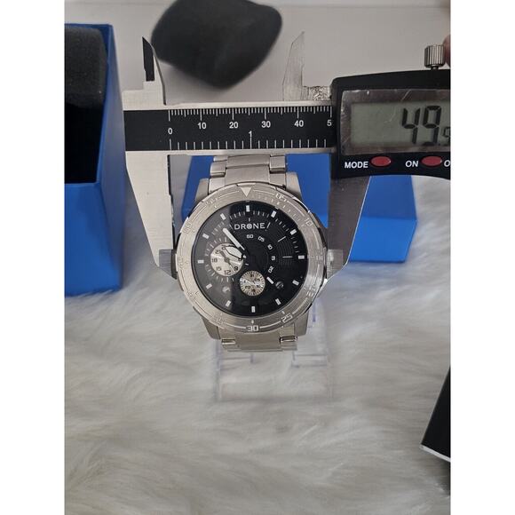Drone Precision Timepiece Quartz Watch Multifunction New Batt Stem Missing Runs - Picture 9 of 12
